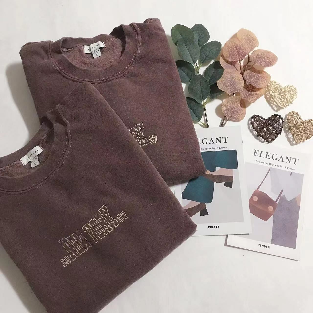 TOPSHOP VINTAGE NY LOGO SWEATSHIRT