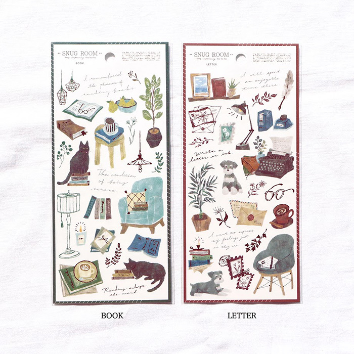 信 Snug Room 燙金和紙貼紙｜日本Mind Wave