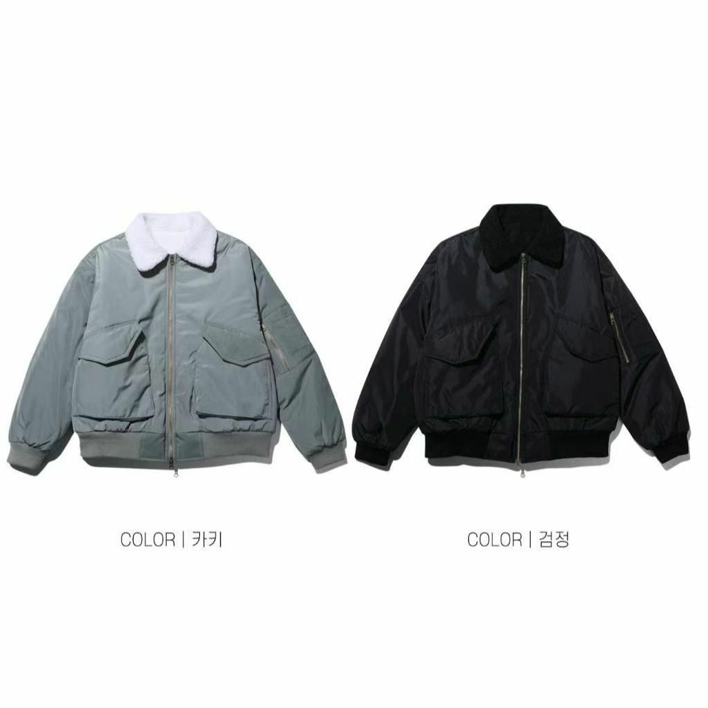 毛毛領拉鍊外套(絨毛底) JK2490