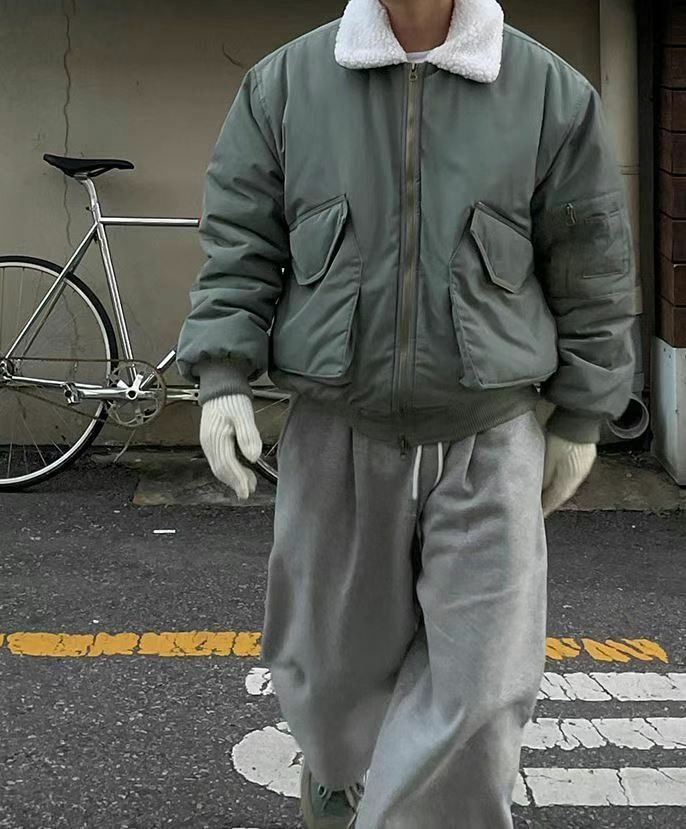 毛毛領拉鍊外套(絨毛底) JK2490