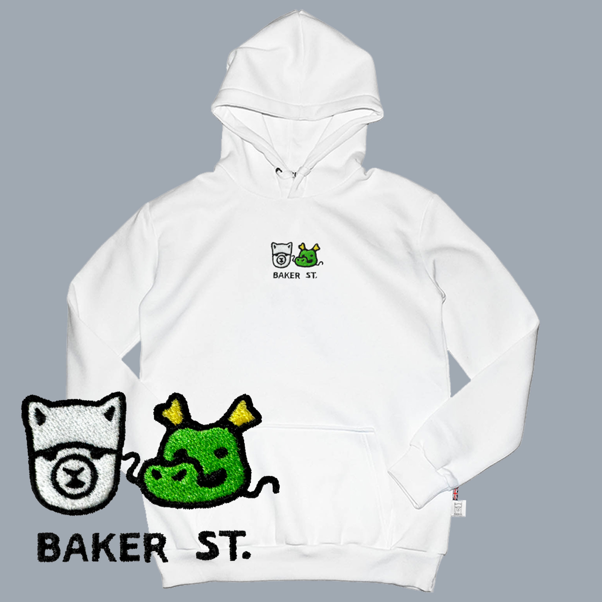 龍龍好朋友【刺繡款】高磅數長袖帽T（4色可選）