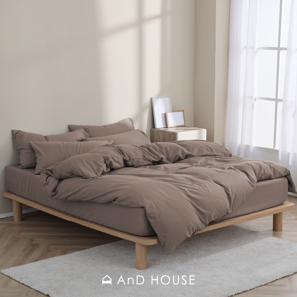 舒柔棉｜100%Polyester｜棕灰色｜單品&床包被套組