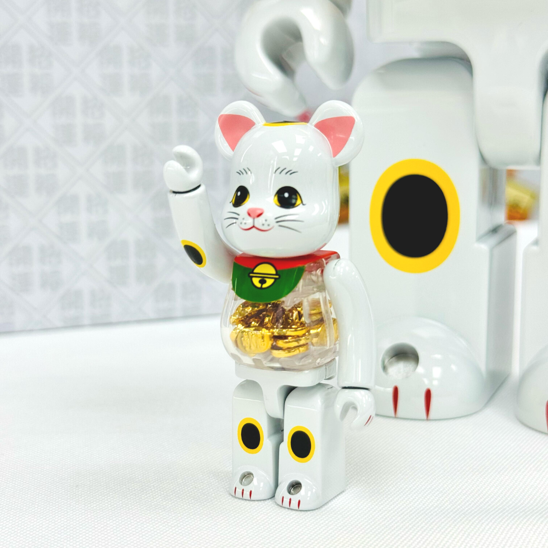 100%+400% BE@RBRICK Maneki Neko coin White Plating