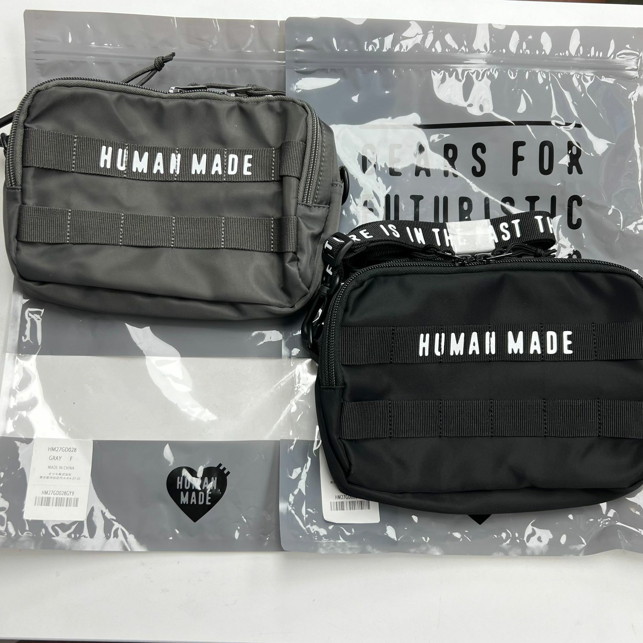 HUMAN MADE MILITARY POUCH SMALL  (BLK/GRAY)