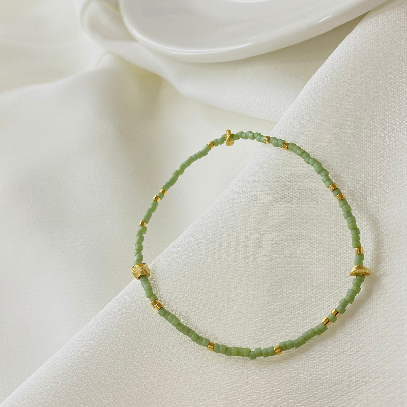 碧綠點金 | 細條串珠手鍊