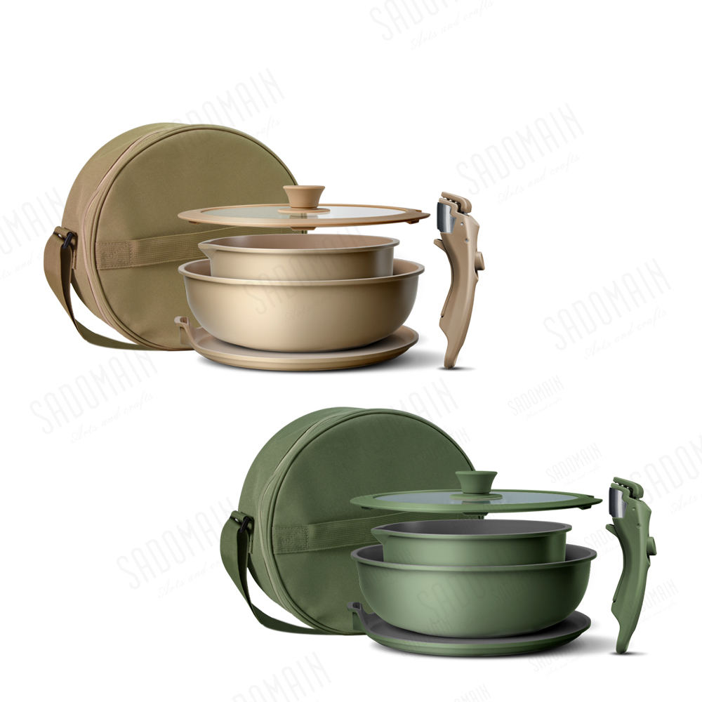 SADOMAIN仙德曼 不沾煎烤盤鍋具組 26CM(附圓形收納袋) AG026