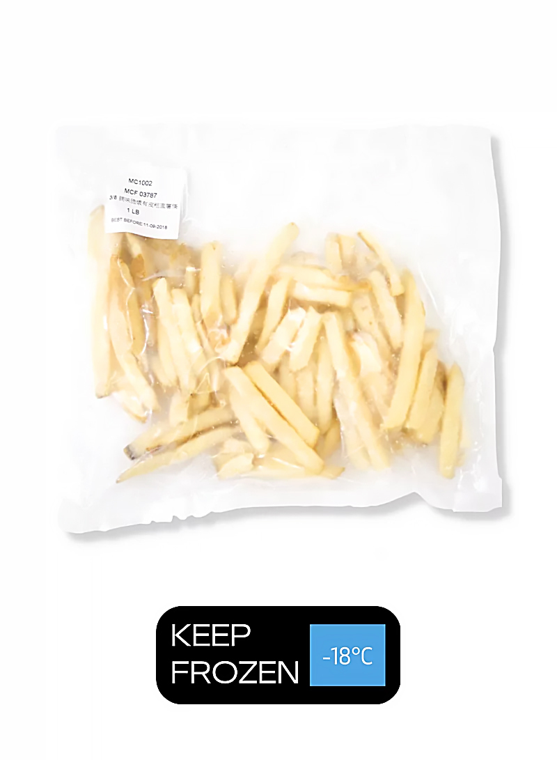 美國麥肯3/8 調味脆漿無皮粗直薯條 US Mccain SureCrisp Regulat Fries 2磅/包 (急凍 -18°C)