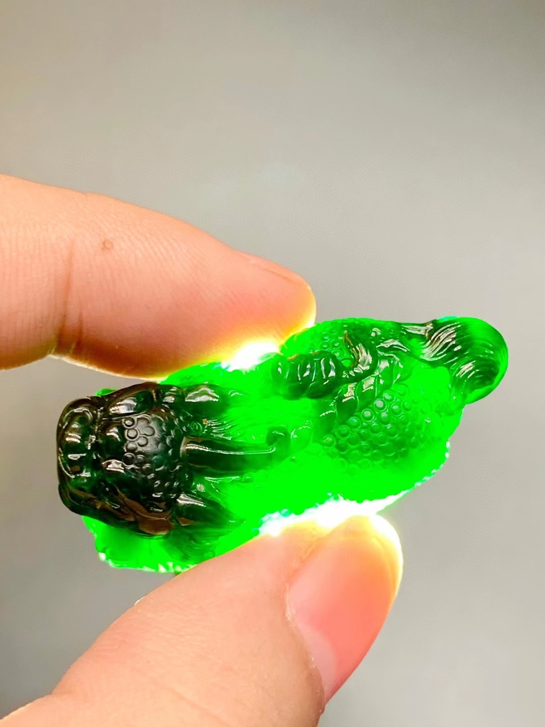 12564 墨翠立體大貔貅