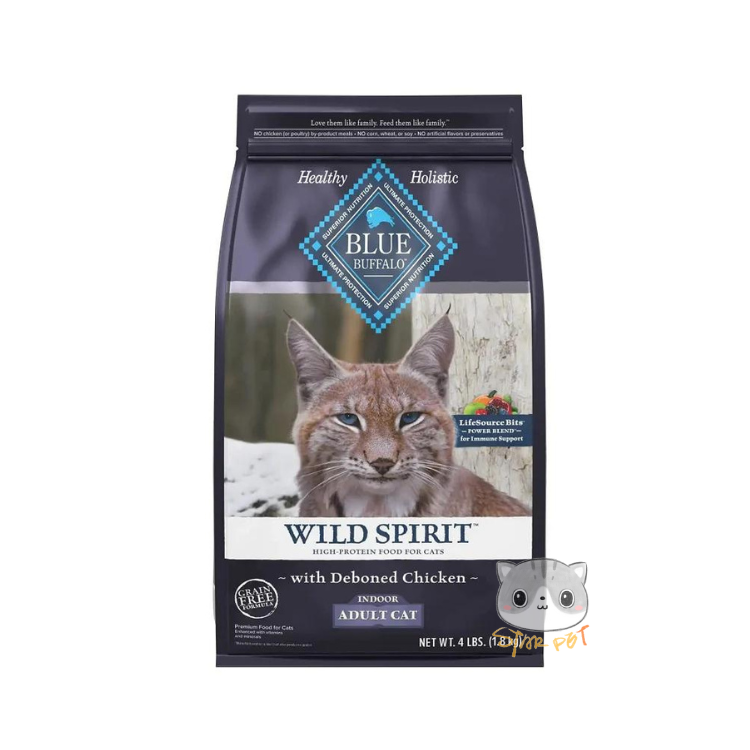 Blue Buffalo WILD Spirit Indoor Adult Cat Chicken Recipe (4lb, 11lb)