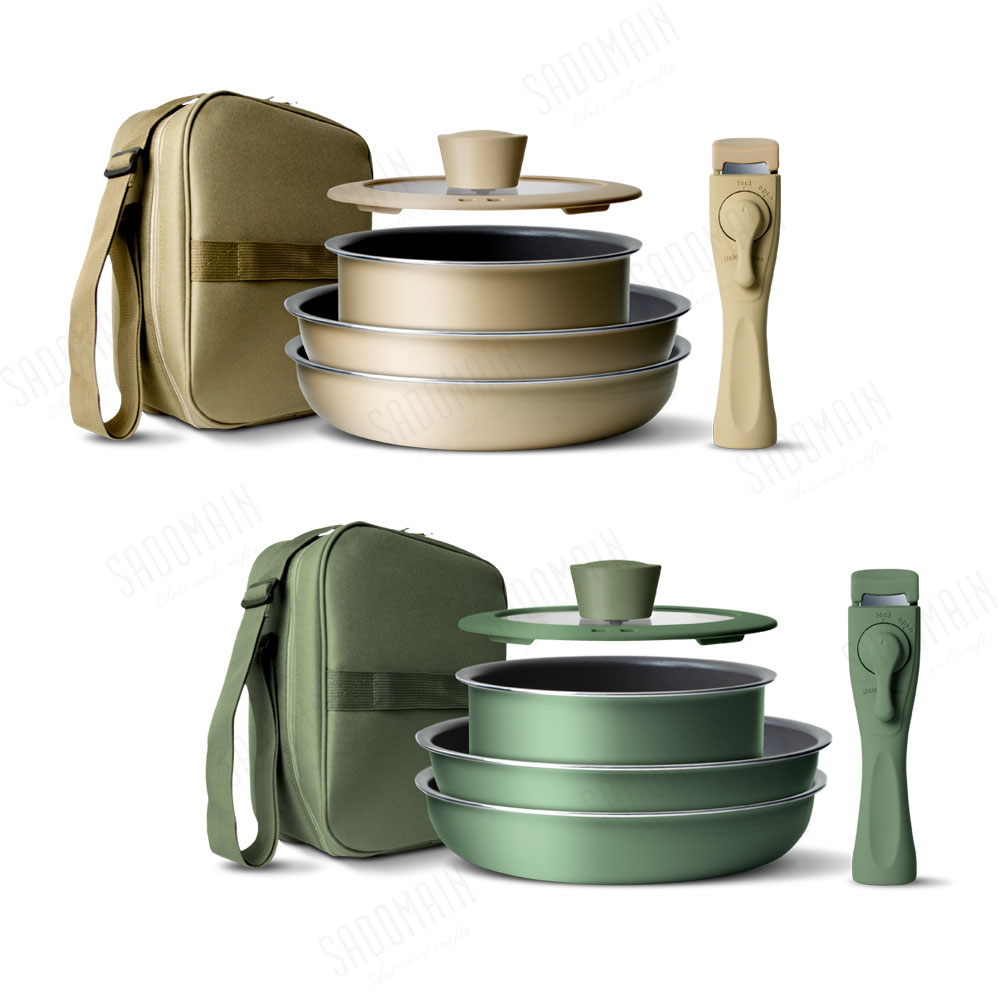 SADOMAIN仙德曼 不沾煎烤盤鍋具組 24CM(附方形收納袋) AG024