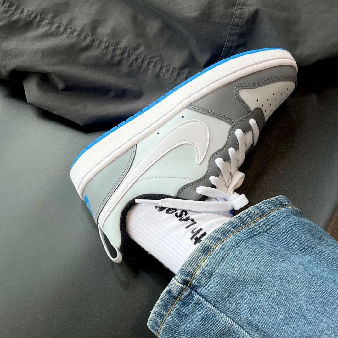 NIKE COURT BOROUGH GS 灰白藍 大童鞋 DV5456-019 / 調貨