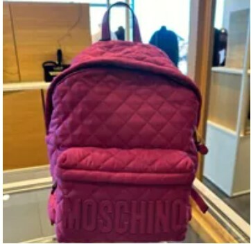 [S] MOSCHINO MINI LOGO METAL LETTERING BACKPACK,PINK, 667112332476 (SM686)