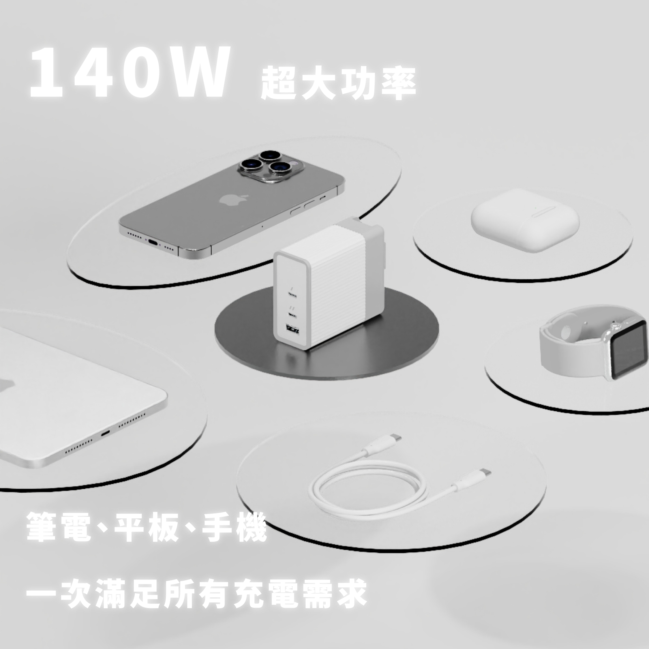 Allite A3 140W 疾速氮化鎵快充