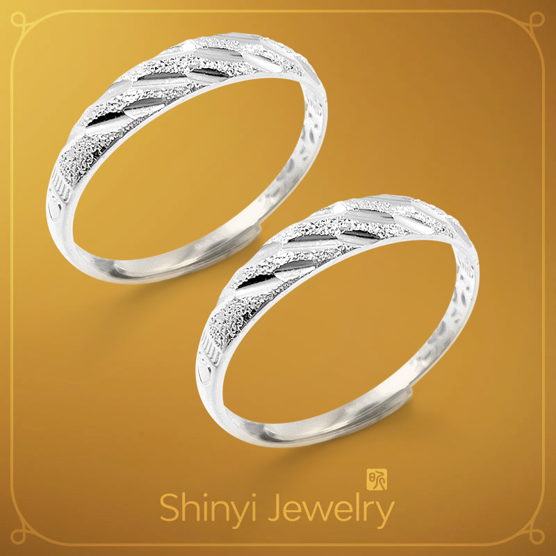 刻花補財庫足銀戒1+1