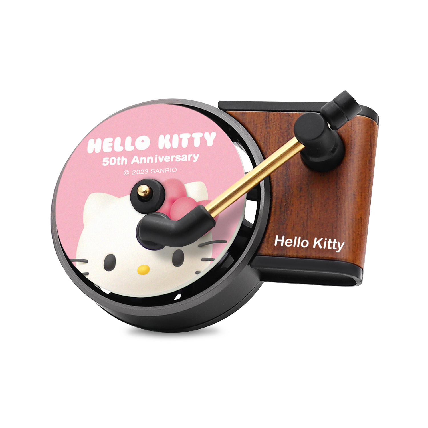 Hello Kitty 汽車芳香劑-唱片款 50週年 蝴蝶結款