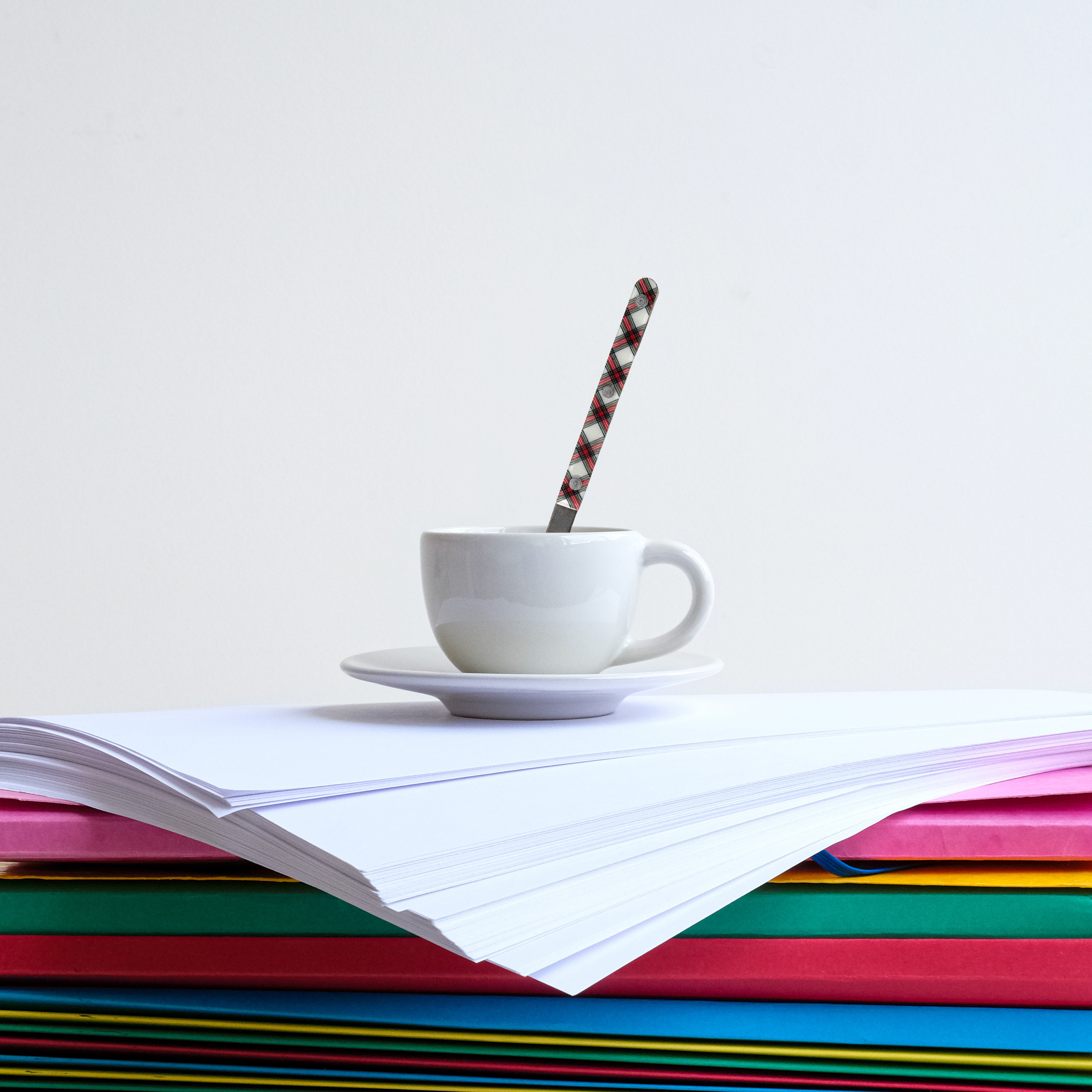 SABRE | Bistrot 復古酒館鈕扣系列 | 茶匙 | 亮面 | 白色菱格