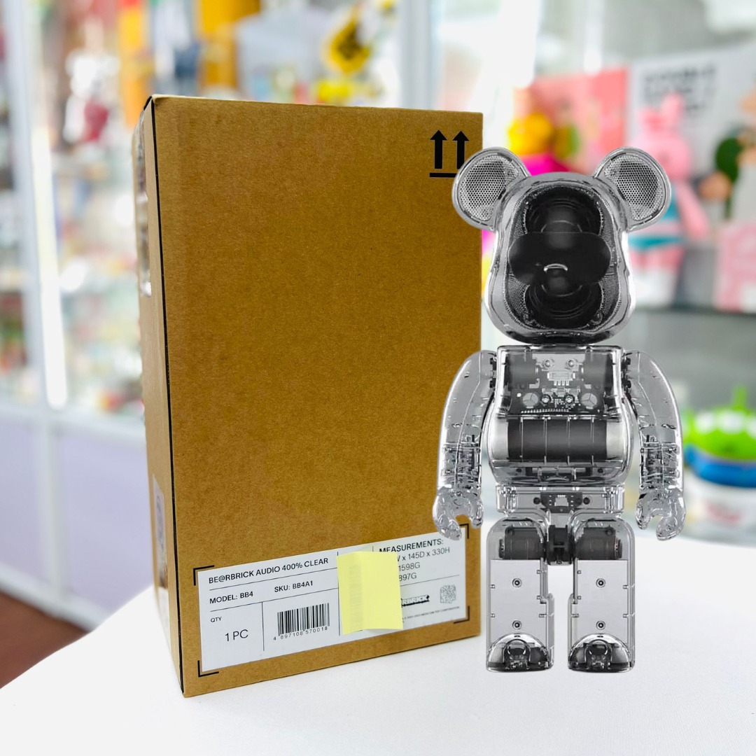 400% BE@RBRICK AUDIO  Portable Bluetooth Speaker - ( Clear / Smoke / Black )