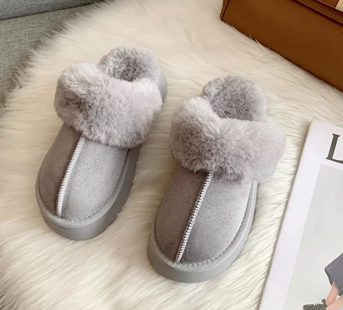 秋冬必備❄️毛毛雪地拖 厚底 毛毛拖鞋 四色可選