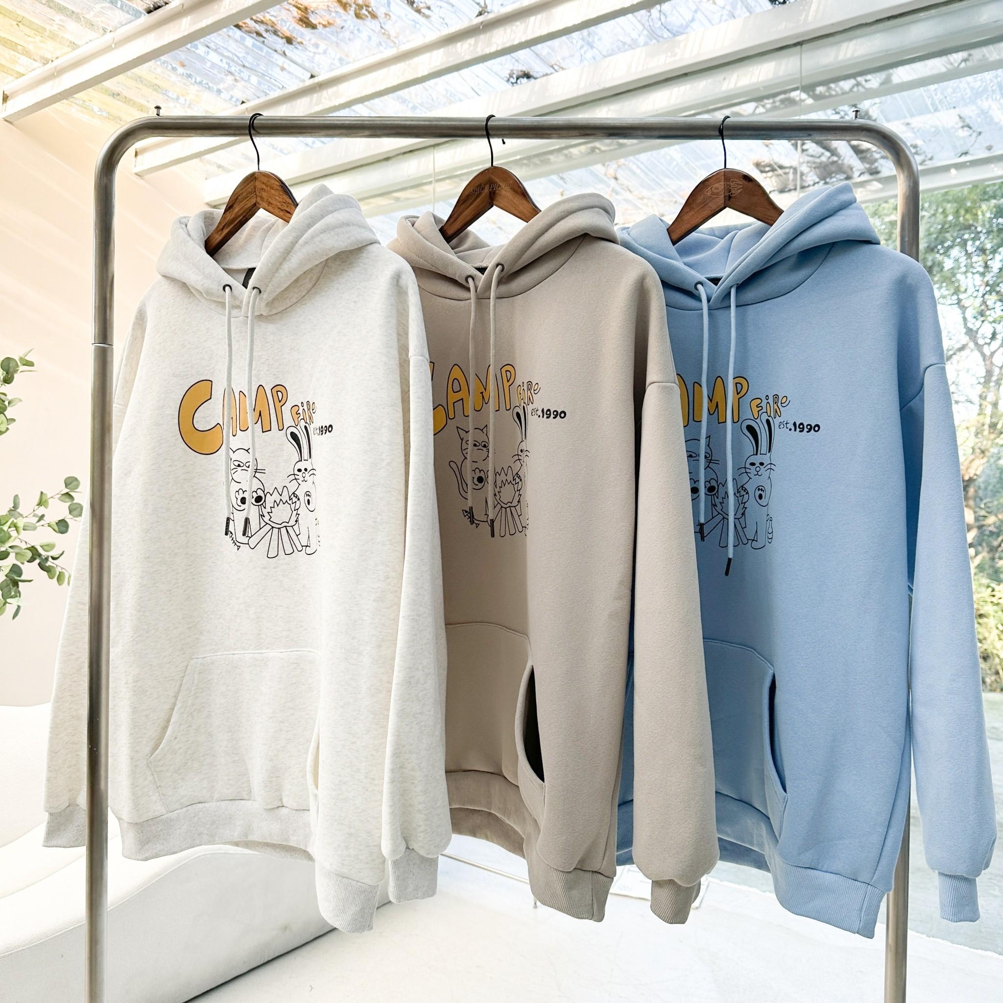 Concept 營火貓兔取暖印花帽Tee 98167