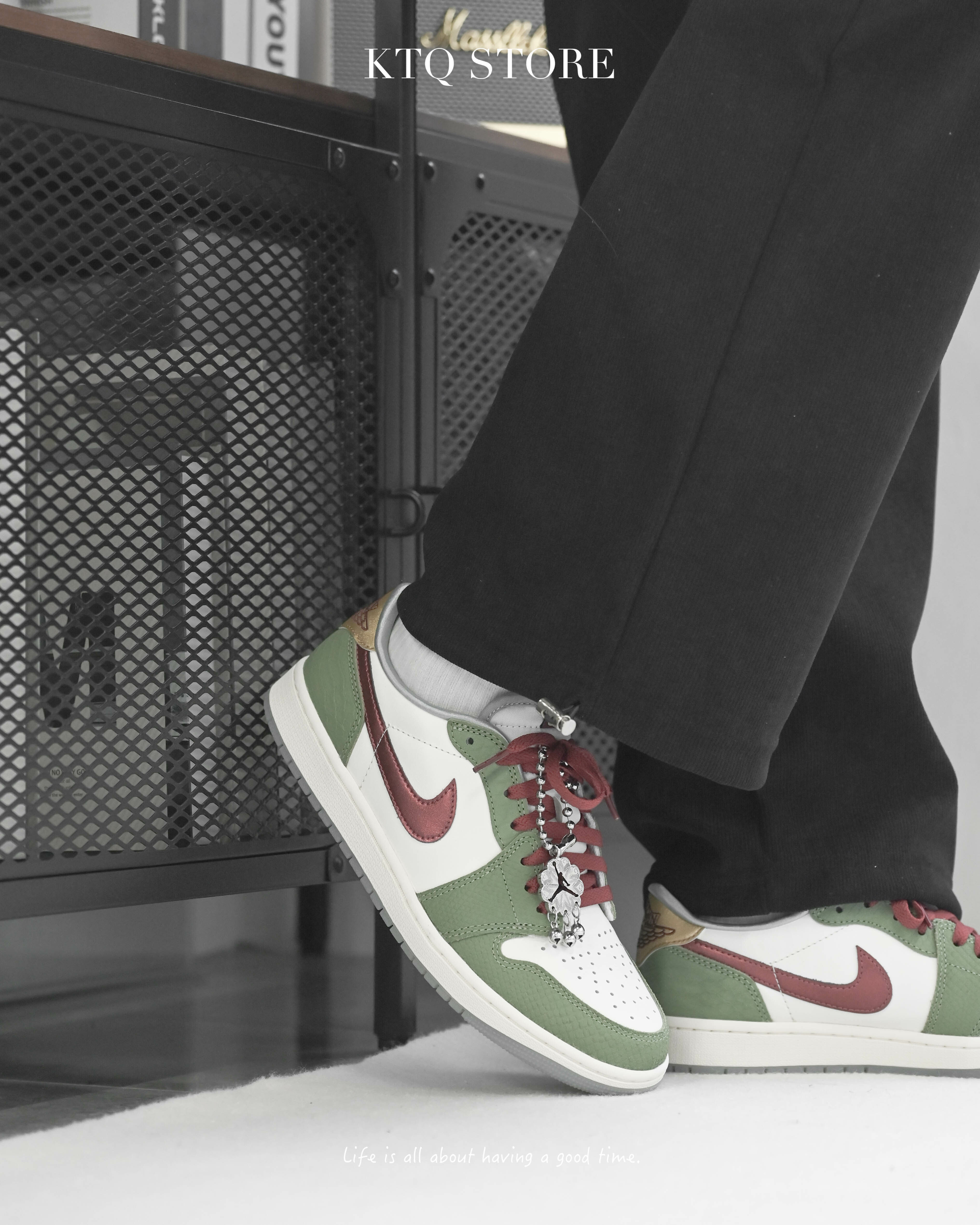 KTQ STORE ‧ Air Jordan 1 Low SE "Chinese New Year" 龍年限定 白綠 FN3727-100