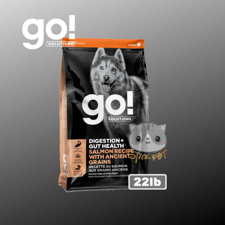 GO! SOLUTIONS™ 腸胃保健系列 三文魚 古早穀物 狗糧 22lb