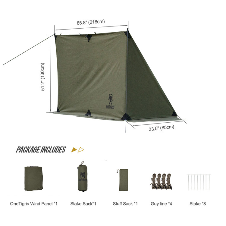 OneTigris SOCE-QZM01--RG--FREE OneTigris BULLBAT Camping Tarp