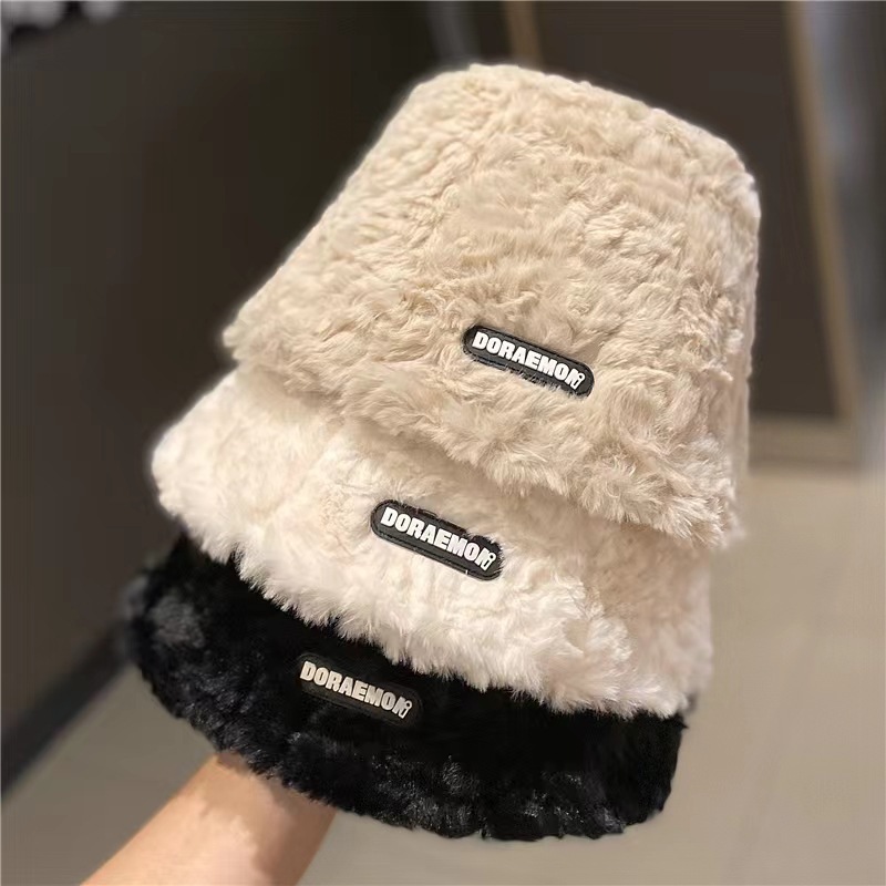 《3539》INS黑標字母渔夫帽