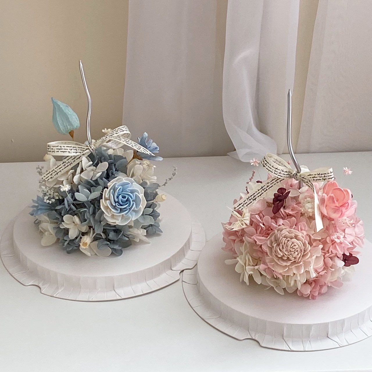 永生繡球花蛋糕 (不可食用)