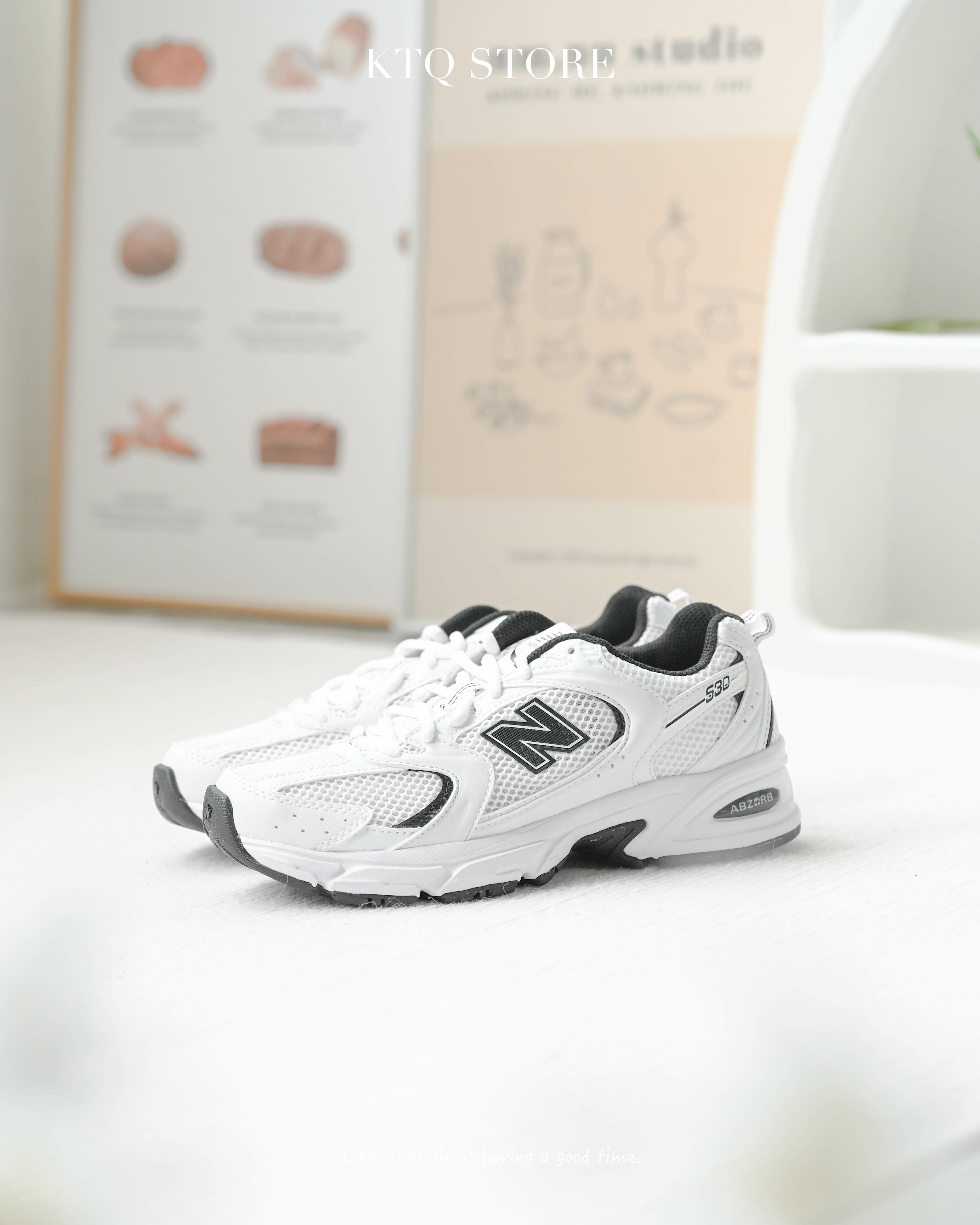 KTQ STORE ‧  New BaIance 530 熊貓 白黑 白銀 NB530 復古 MR530EWB