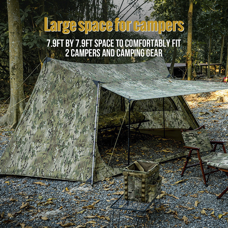 OneTigris SOCE-BHS11--CAMO SOLO HOMESTEAD Camping Tent （Limited Multicam edition-70D nylon)