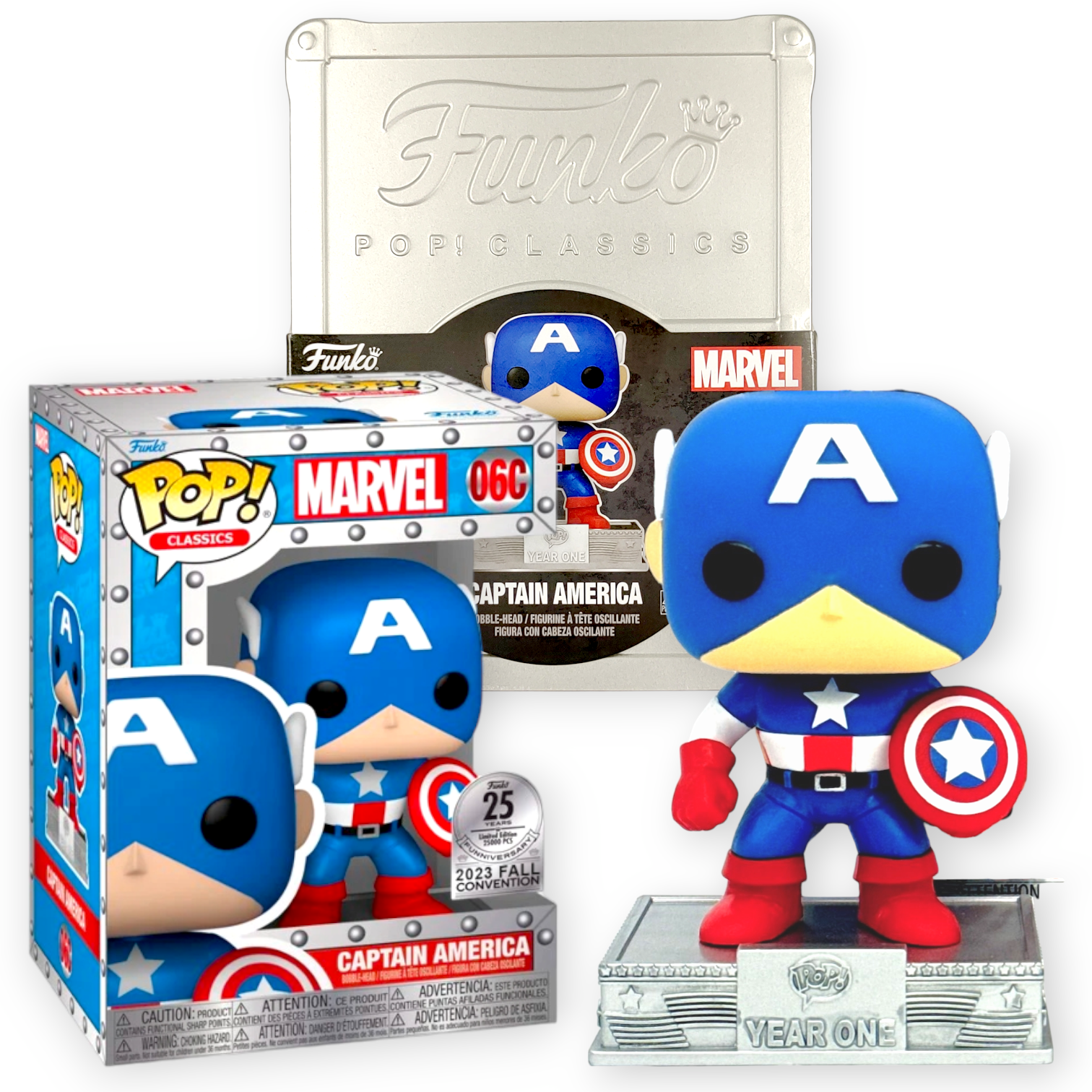 FUNKO POP<美國隊長>美國隊長(25週年紀念收藏盒)-No.06C