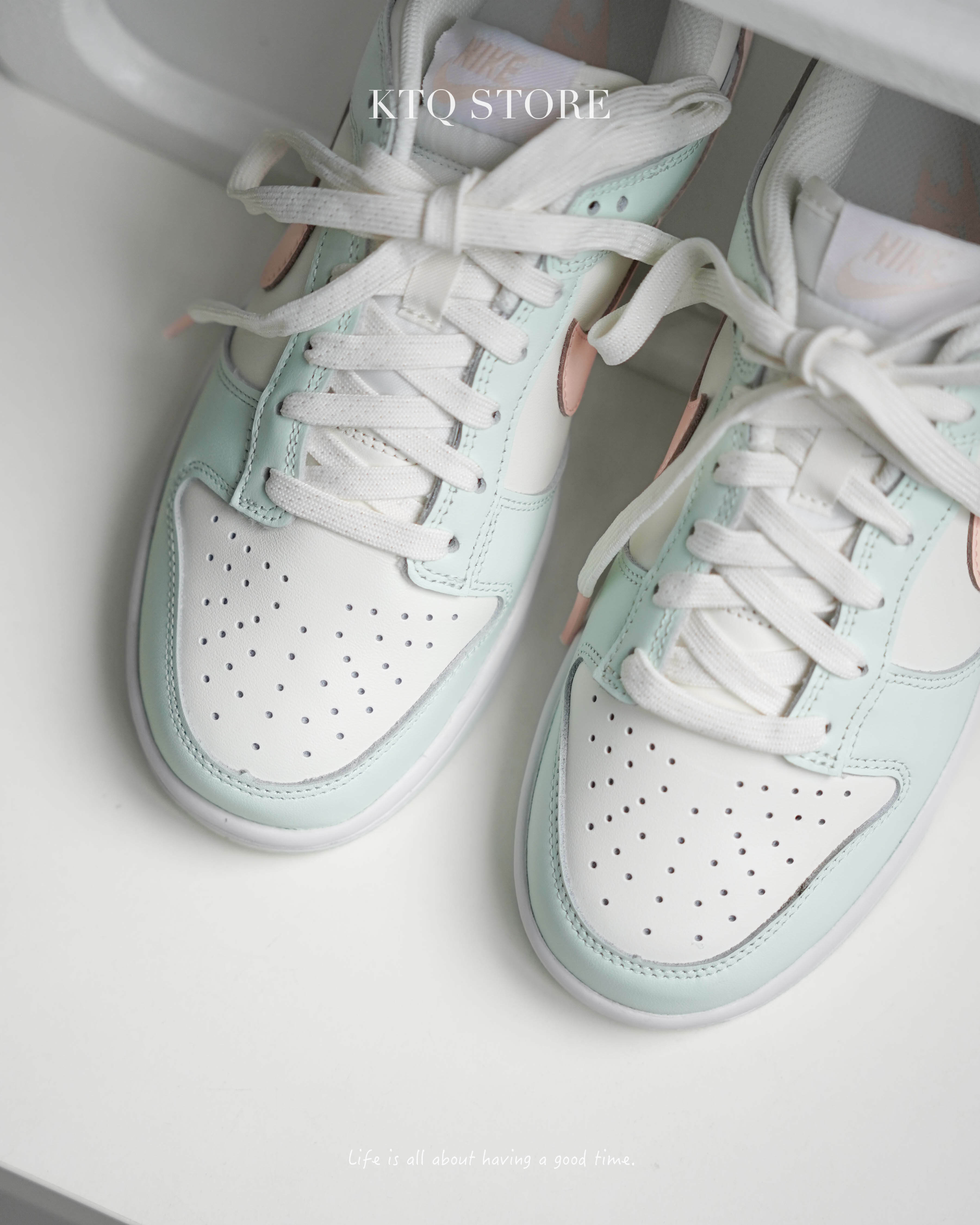 KTQ STORE ‧  Nike Dunk Low "Barely Green"淡粉 薄荷綠 DD1503-104