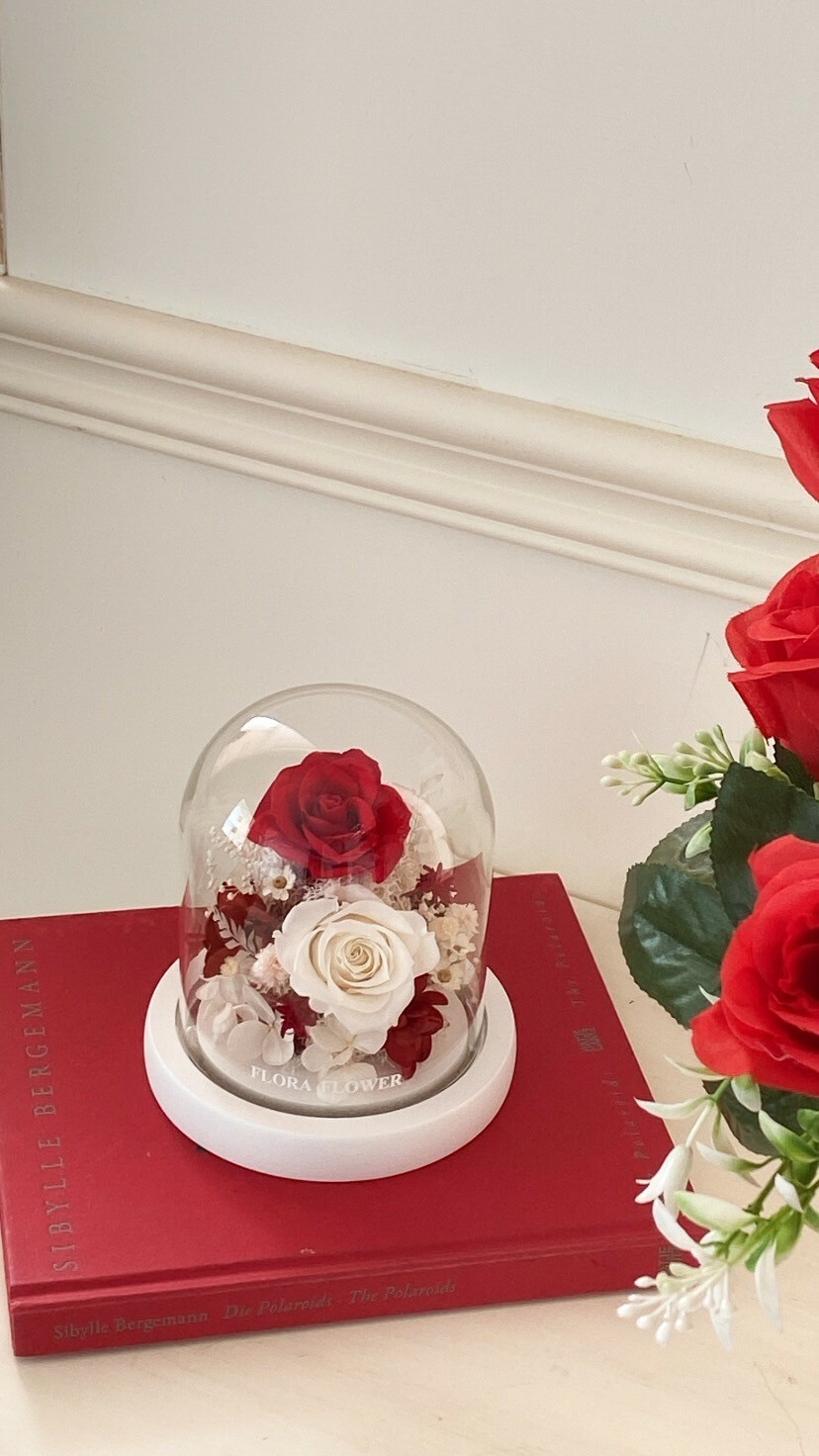 迷你款永生花夜燈-愛的定義