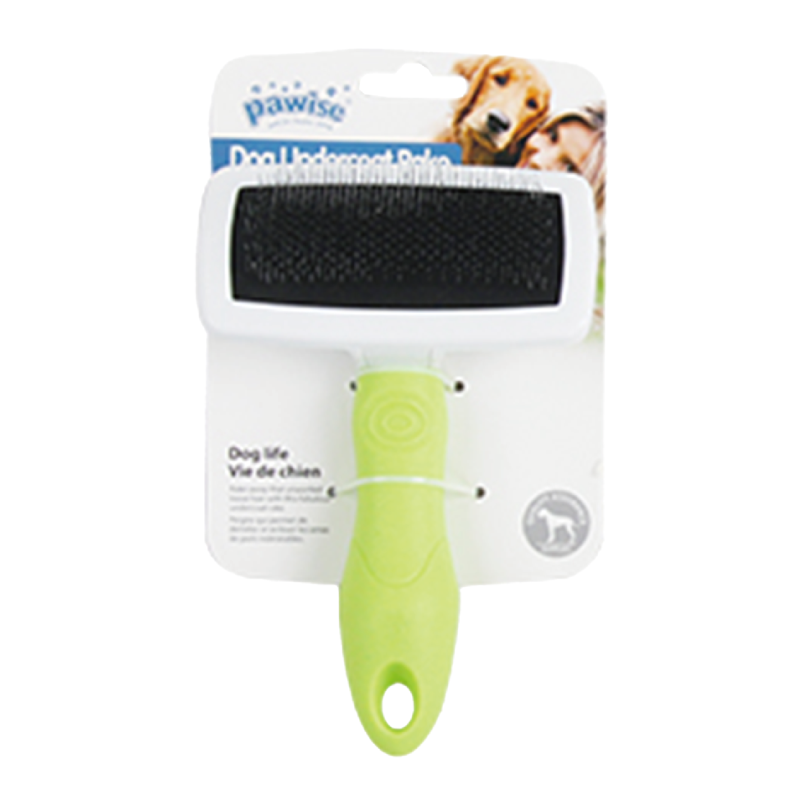 Pawise|膠柄鋼絲刷-M 綠色柄 (NO.11462-1)