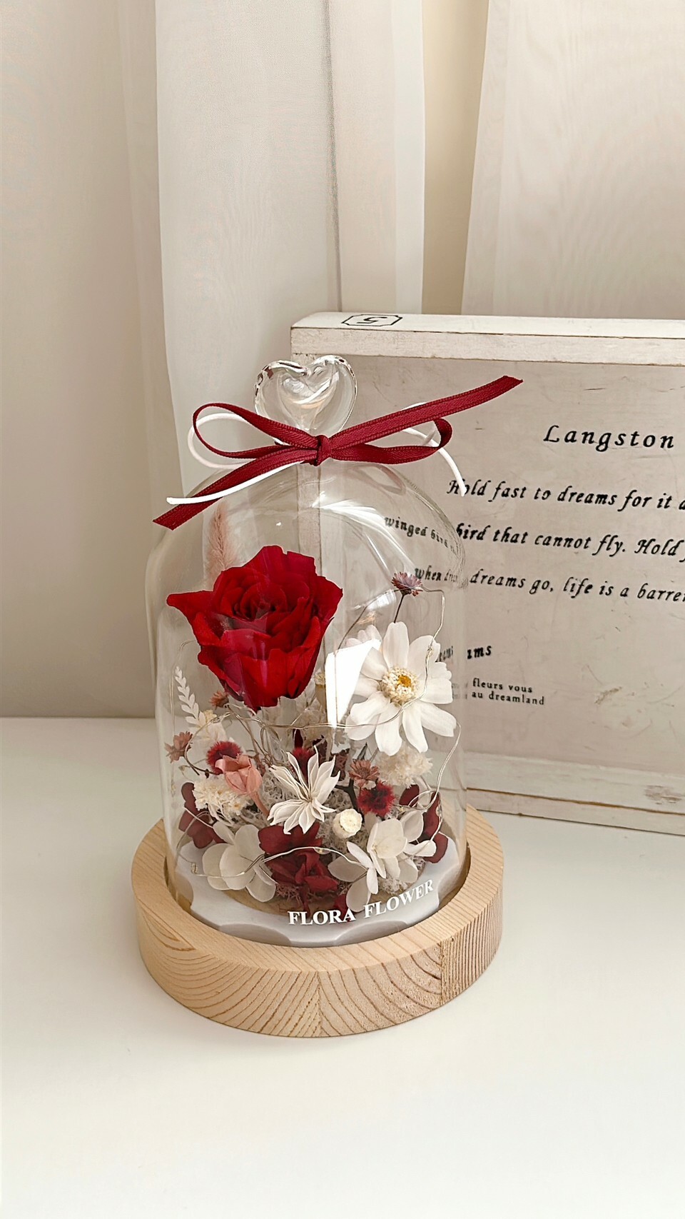 小花叢永生花夜燈-花遇和風