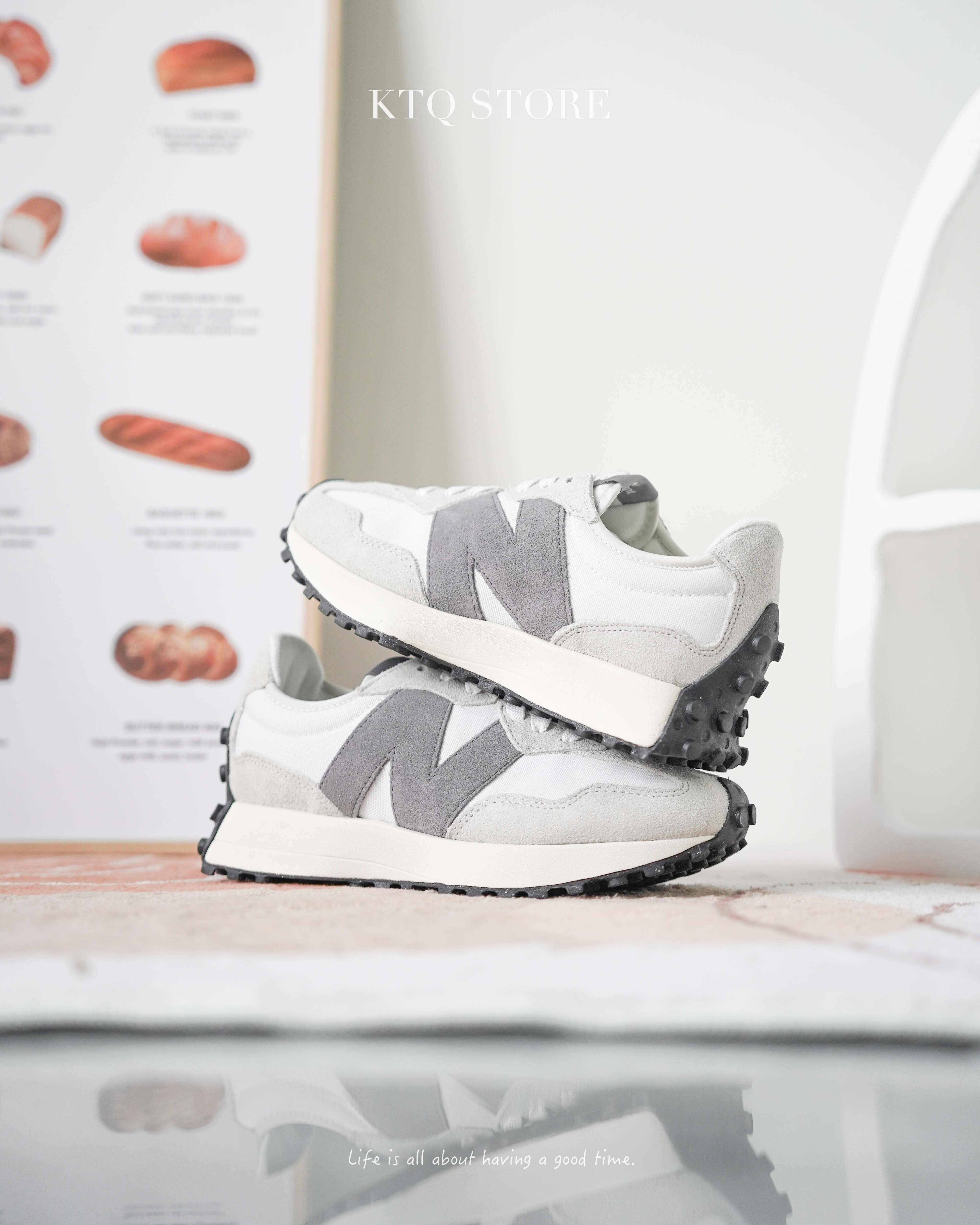 KTQ STORE ‧ New Balance 327 "Grey" 芝麻牛奶 MS327WE