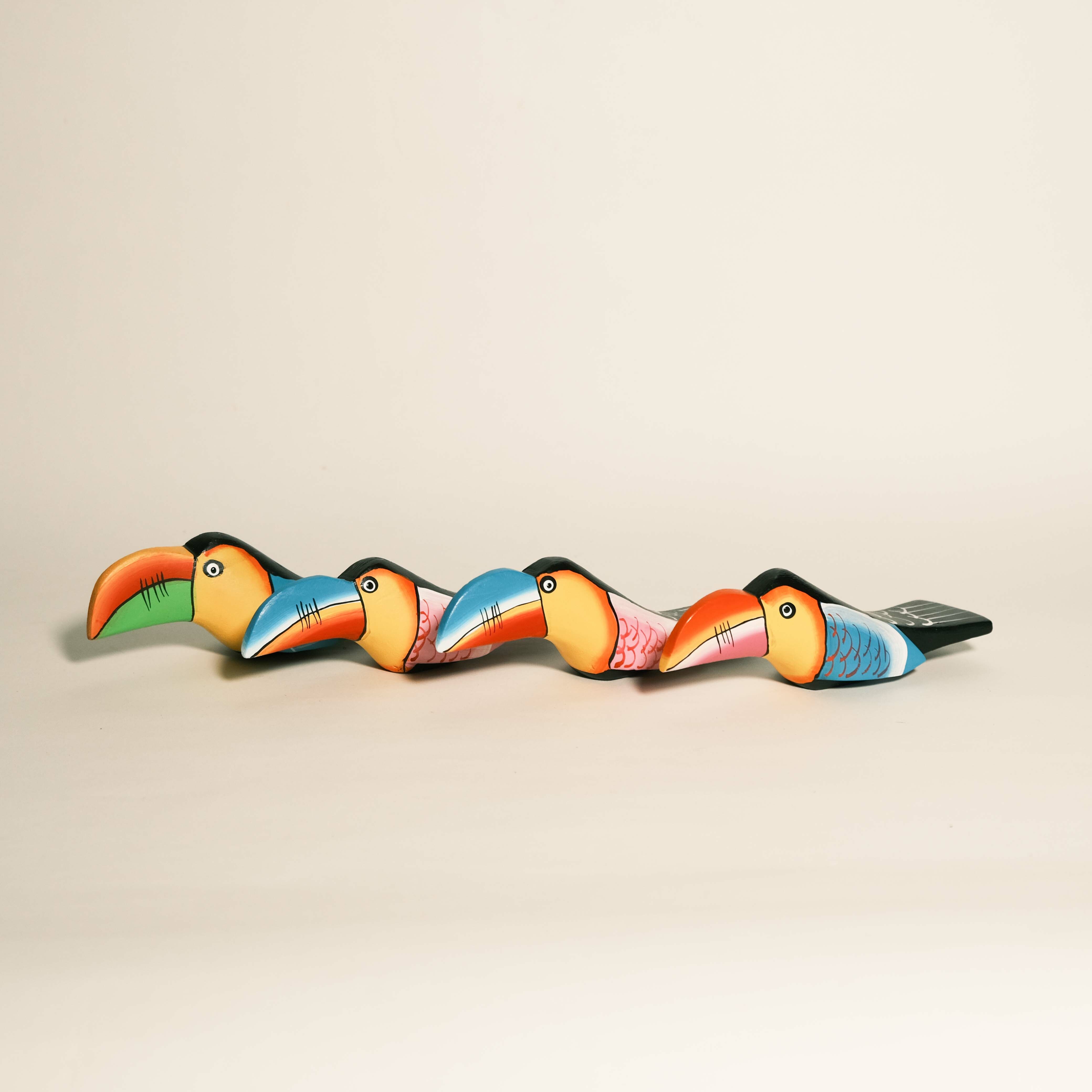 輕木雕刻｜鳥兒家族｜尼加拉瓜