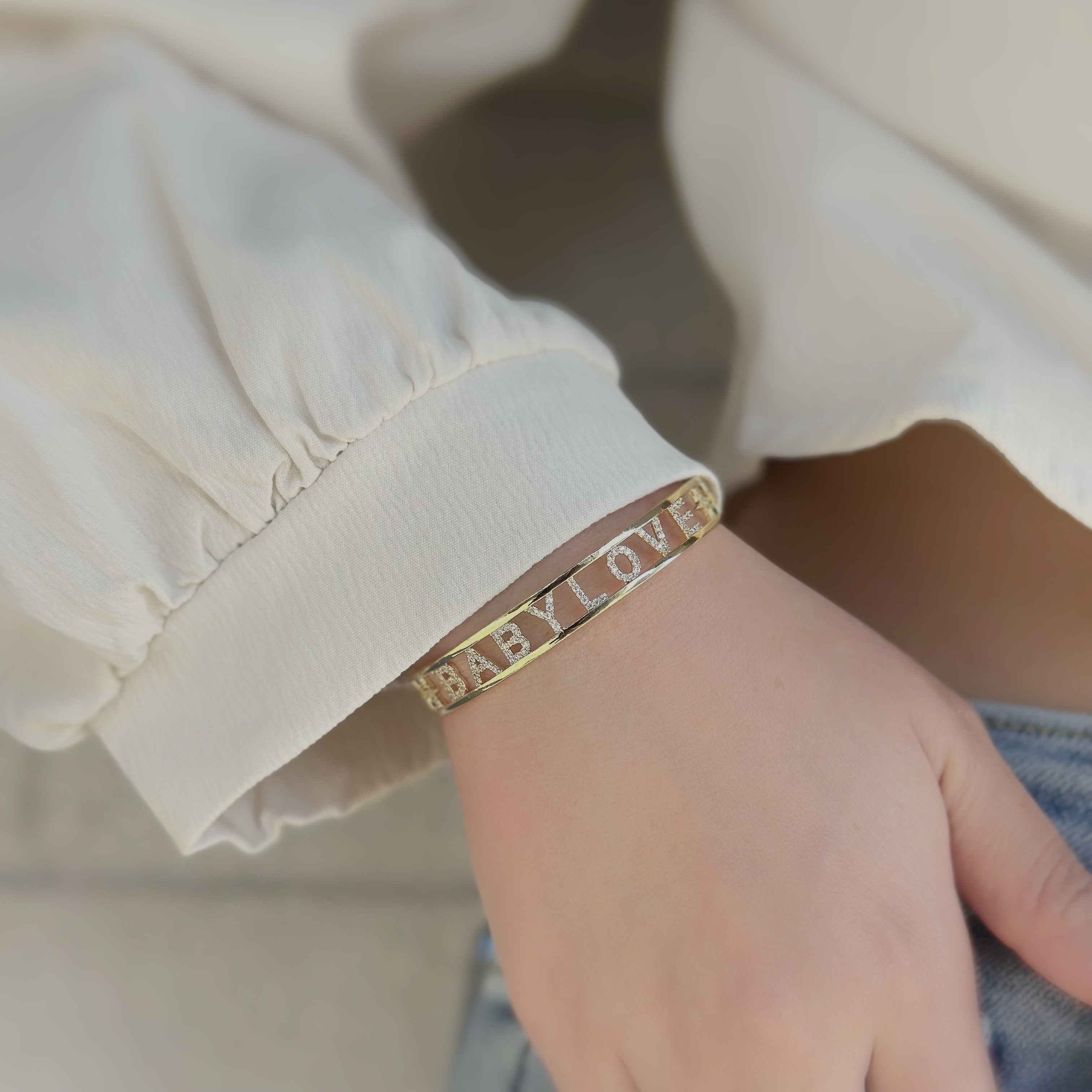 A30相信．排鑽字母可調手環