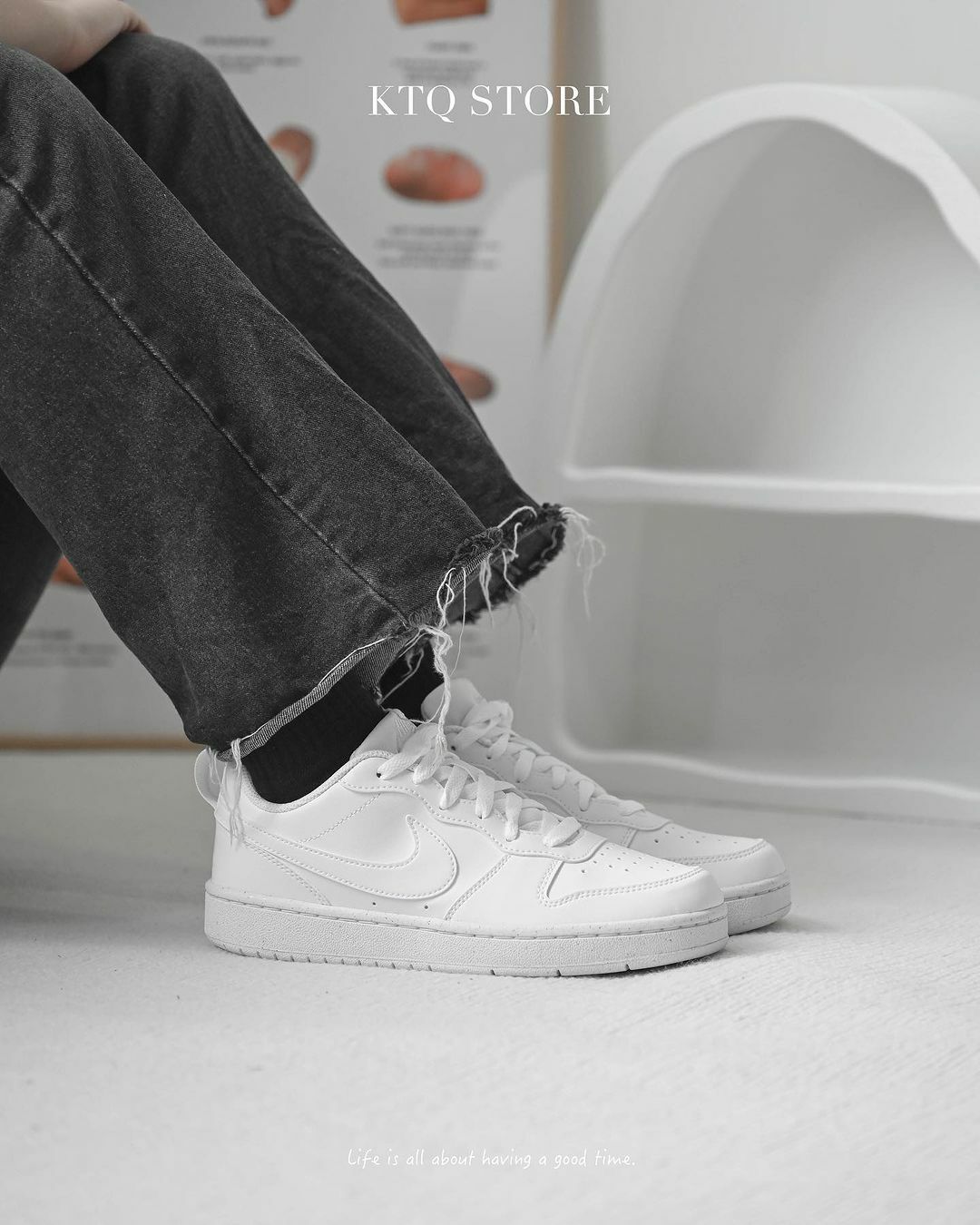 KTQ STORE ‧  Nike Court Borough Low Recraft GS 白色 DV5456-106