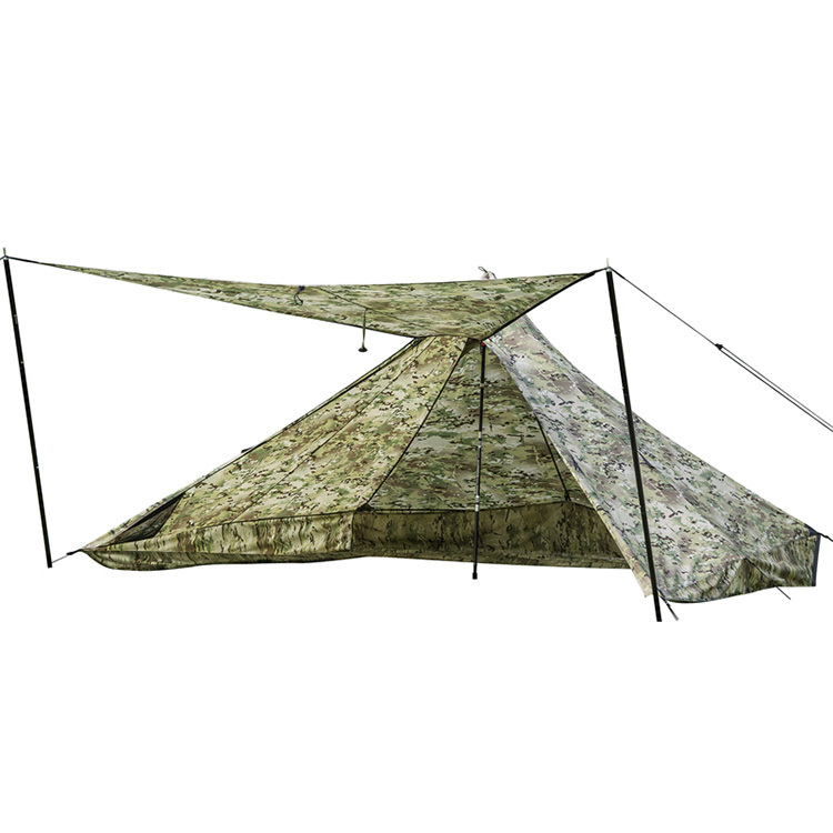 OneTigris SOCE-YZP11--CAMO 4.2 ft TETRA Camping Tent（Limited Multicam edition-70D nylon) 不包內帳及杆
