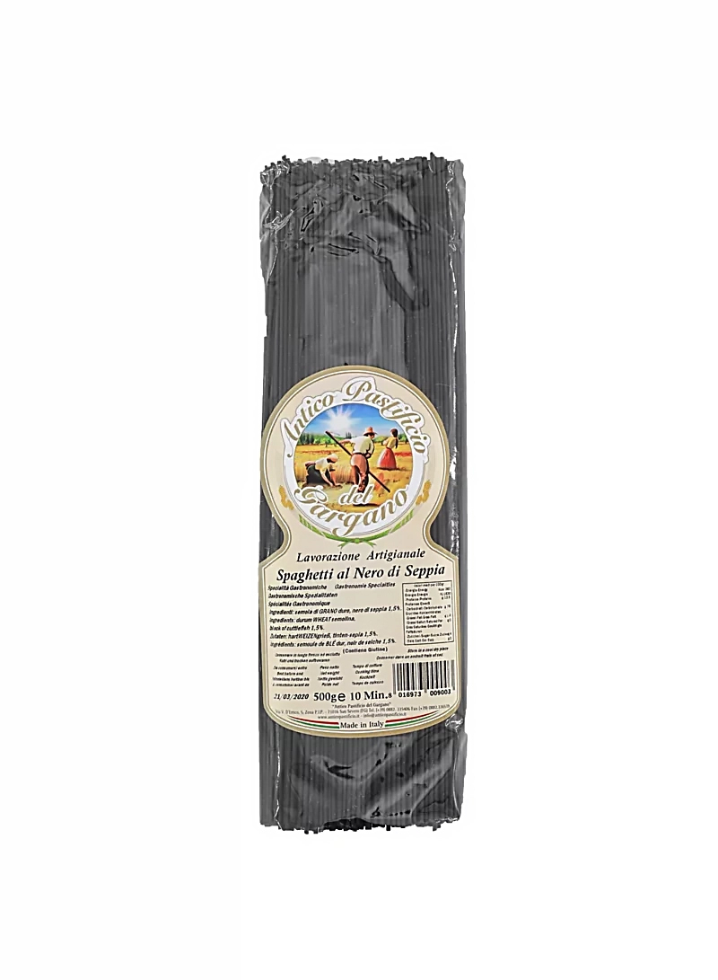 意大利墨魚汁意粉 Italy Antico Pastificio Spaghetti with Cattlefish (Squid) Ink 500克 /包