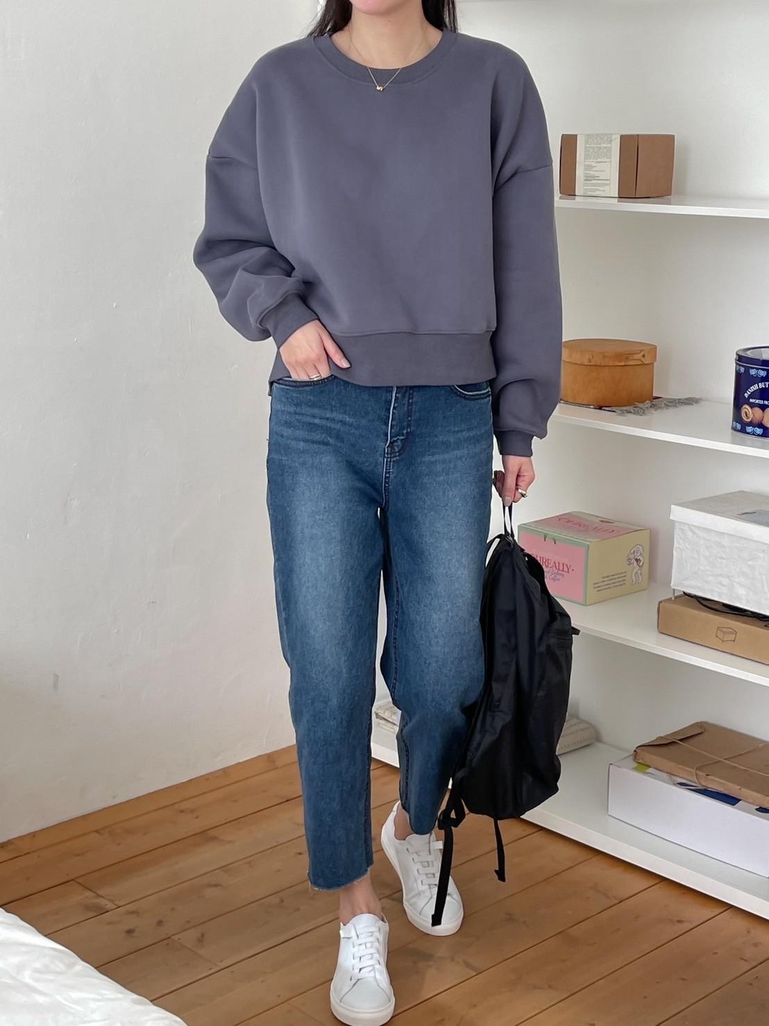 ᴴᴼᵀ ▸▸店長推薦◃◃ 秋冬新款/下擺小開叉落肩刷毛上衣 MANIFEST正韓🇰🇷