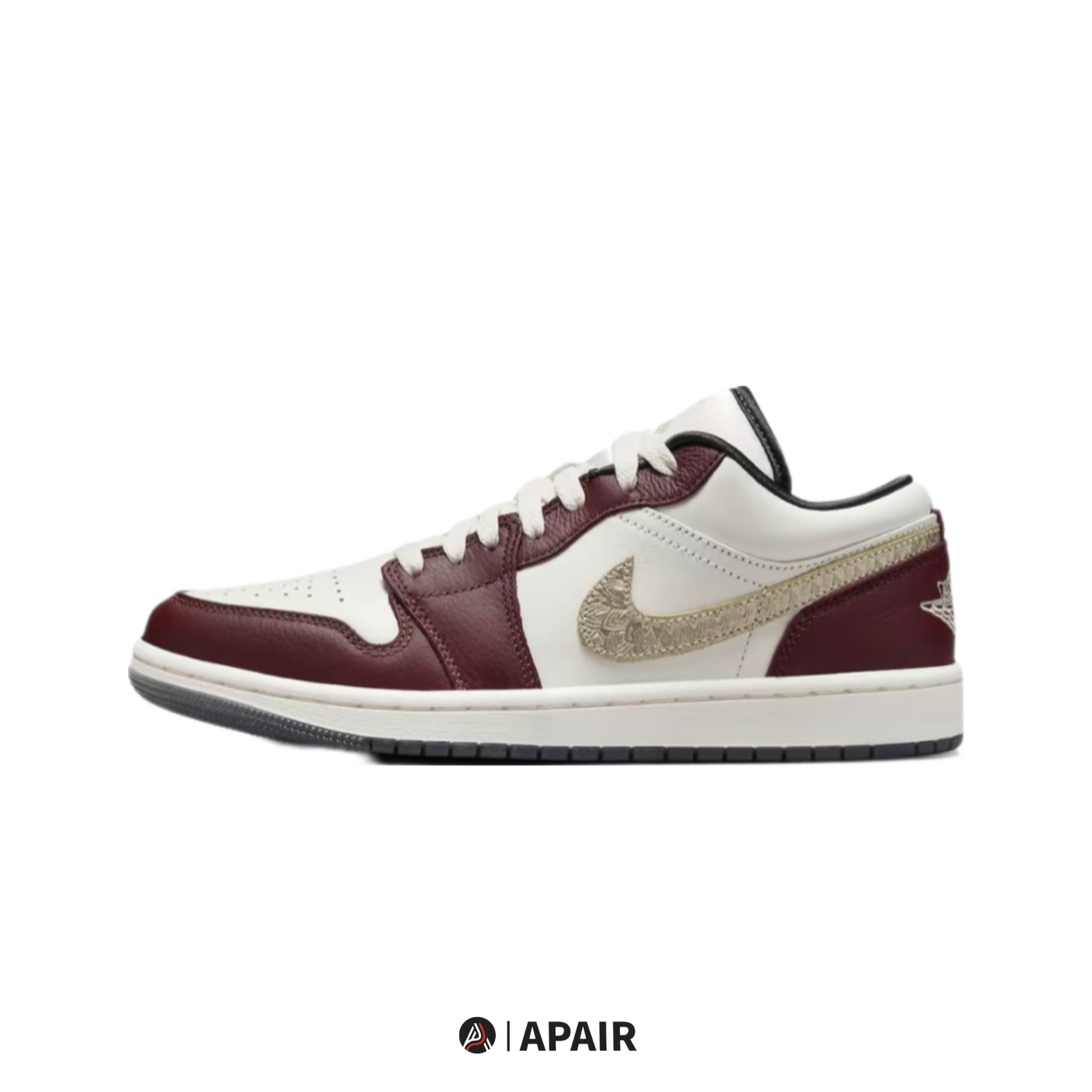 【APAIR】預購 Air Jordan 1 Low SE “Year of the Dragon" 酒紅 金 龍年限定  女鞋 FJ5735-100