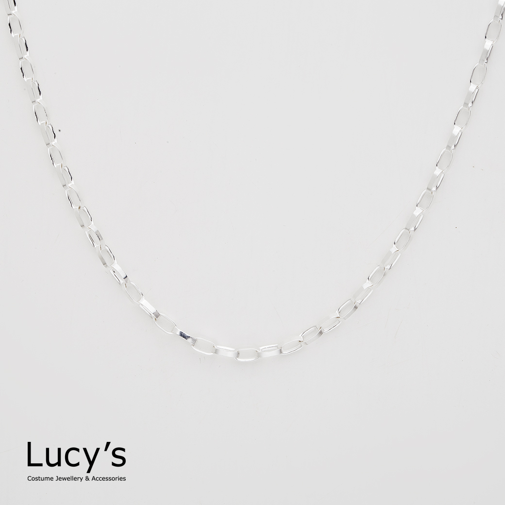 925純銀 微光弧圈 項鍊 (108953)