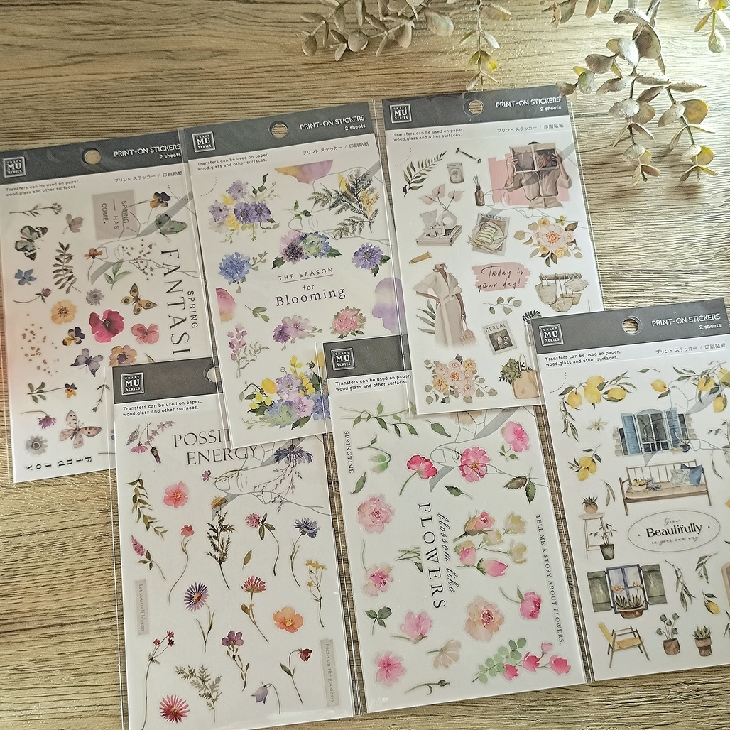 MU．轉印貼紙 Print-On Stickers no.240-245 2024第一季新品