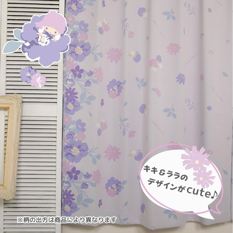 24006-TS [日本製] Sanrio Little Twin Stars 花花1級遮光窗簾 (一套2塊) #JP-BD24-SS-11-203-30