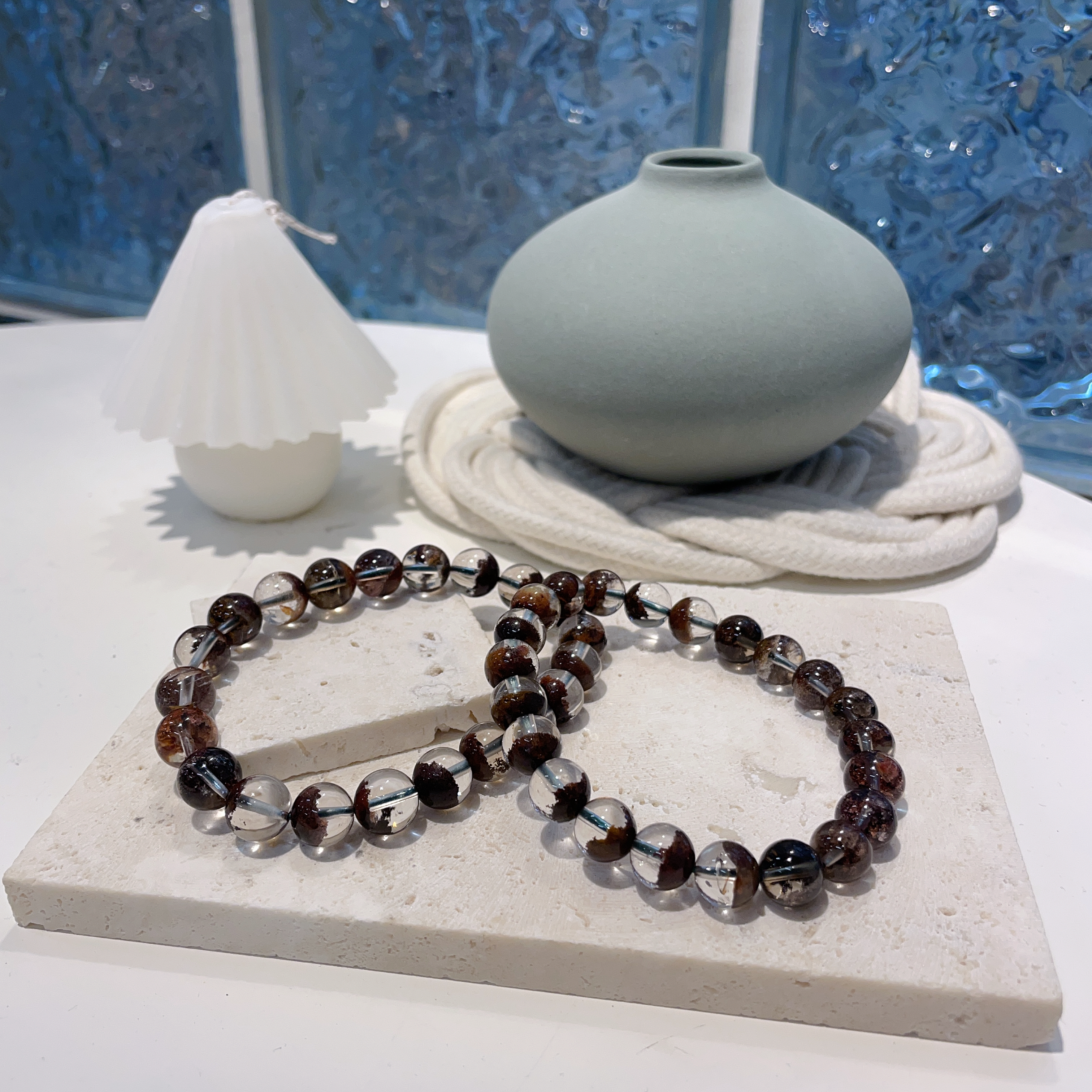 半盤紅幽靈手串 9mm