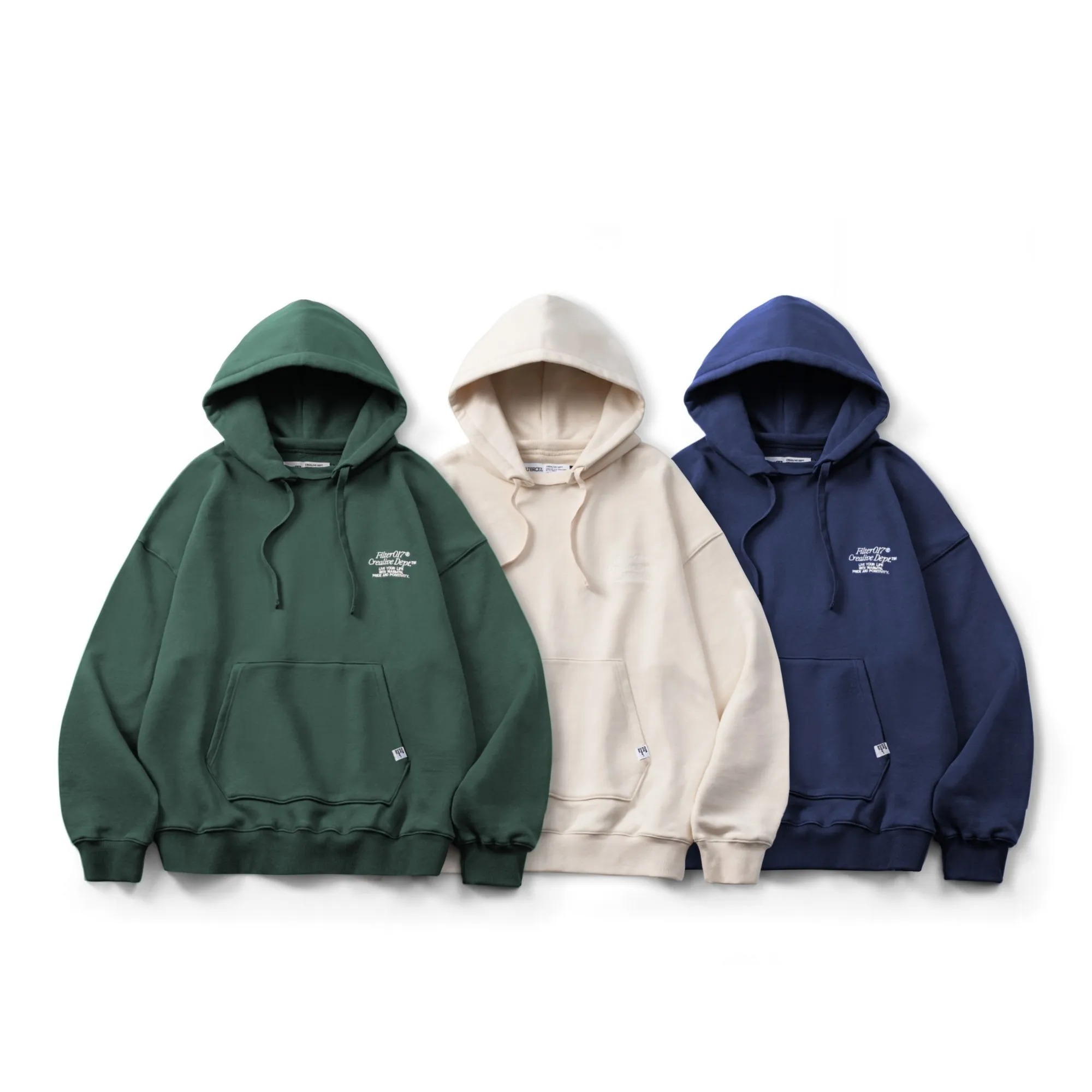 FILTER017® Classic Hoodie 經典標語棉質帽T 三色