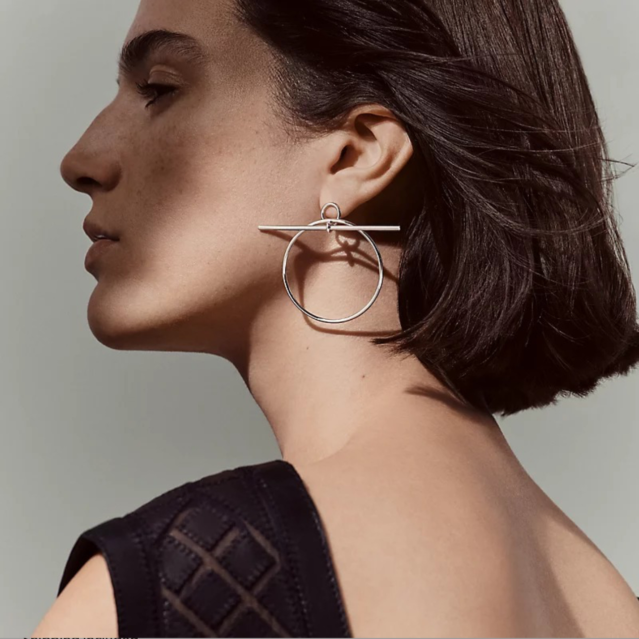 Hermes 925 Loop Earrings Medium Model