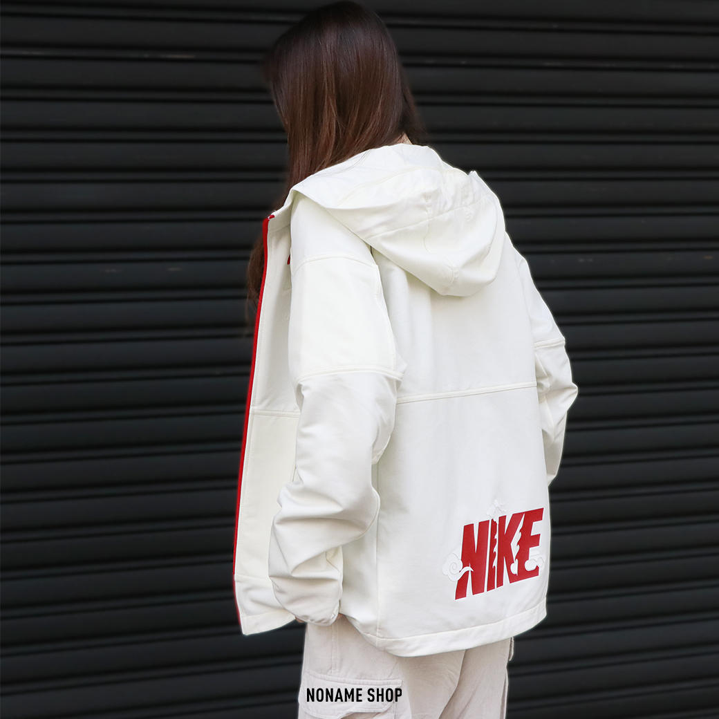 NIKE FW23 CNY 農曆新年  JUST DO IT 拉鍊 外套 米白 (男款)
